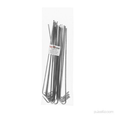 9 Galvanized Non-Rust Anchoring Tent Stakes Pegs for Outdoor Camping, Soil Patio Gardening, Canopies, Landscaping Trim (20 Pack) by Super Z Outlet